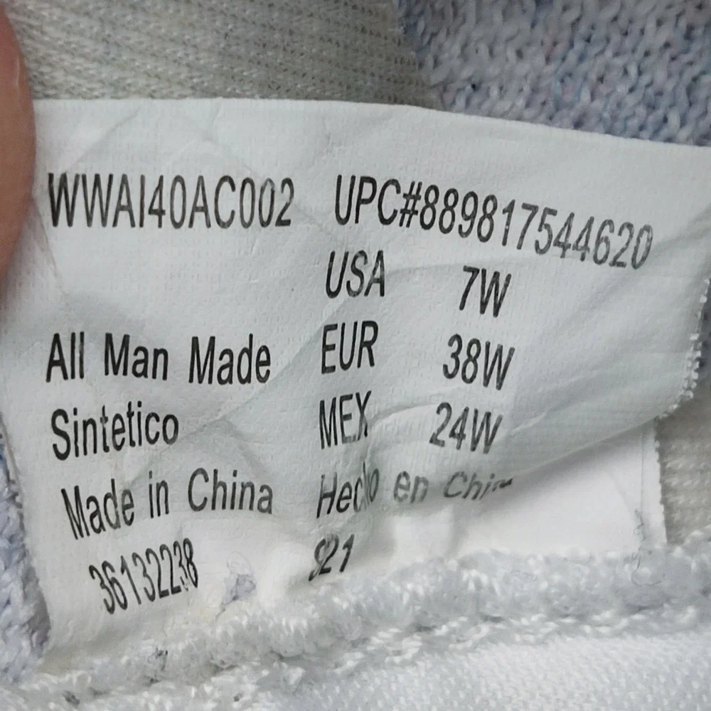 Avia Sneakers Women 7W White Slip On Knit Memory Foam Athletic Shoes WWAI40AC002